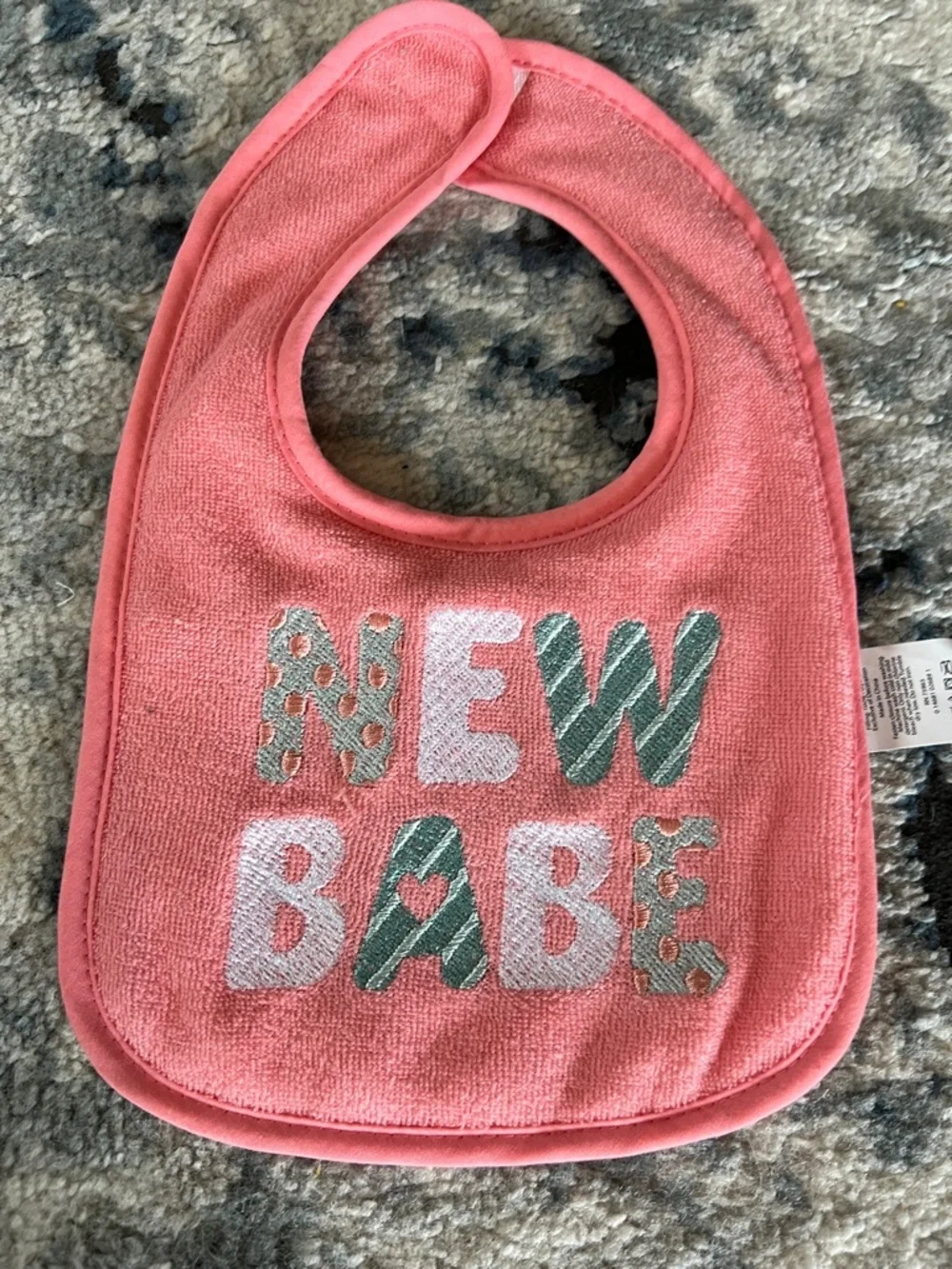All Cute All The Time Pink & Green Baby Bib Set